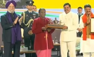 president murmu awarded mp cm dr. mohan yadav